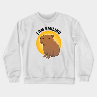 I am Smiling Capybara Crewneck Sweatshirt